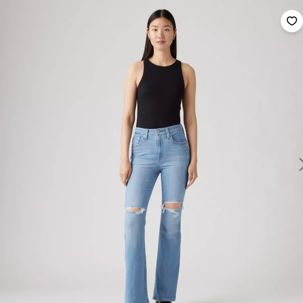 Levi's 726 Blue High Rise Flare Leg Jeans